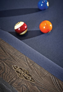 Brunswick Billiards Birmingham Pool Table in Charcoal Rail Detail