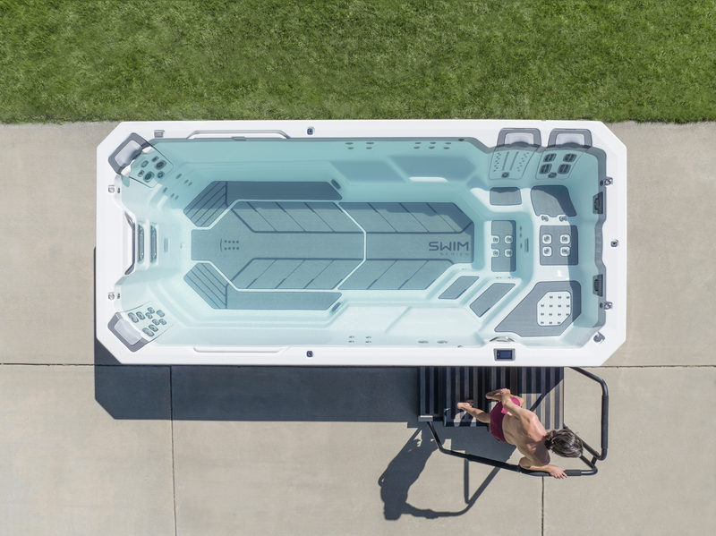 Bullfrog S200 Swim Spa from above - Maine Home Owners are choosing swim spas vs built in pools