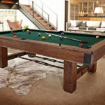 Brunswick Canton Pool Table in Black Forest in Cozy Game Room