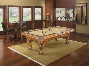 Brunswick Billiards Glenwood Pool Table - Chestnut Talon Leg in Room