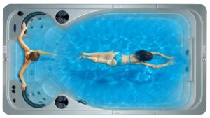 Swim and relax in AquaSport Swim Spa - Topside