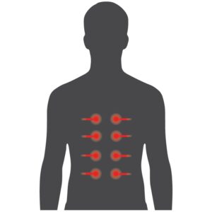 Refresh XT JetPak Massage Diagram of back