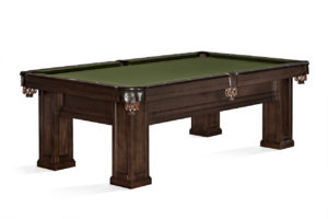 Brunswick Billiards Oakland II Pool Table in Espresso 3/4 Side View