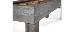 Brunswick Billiards Shuffleboard in Rustic Gray Corner View