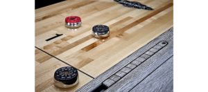 Brunswick Billiards Shuffleboard in Rustic Gray Detail