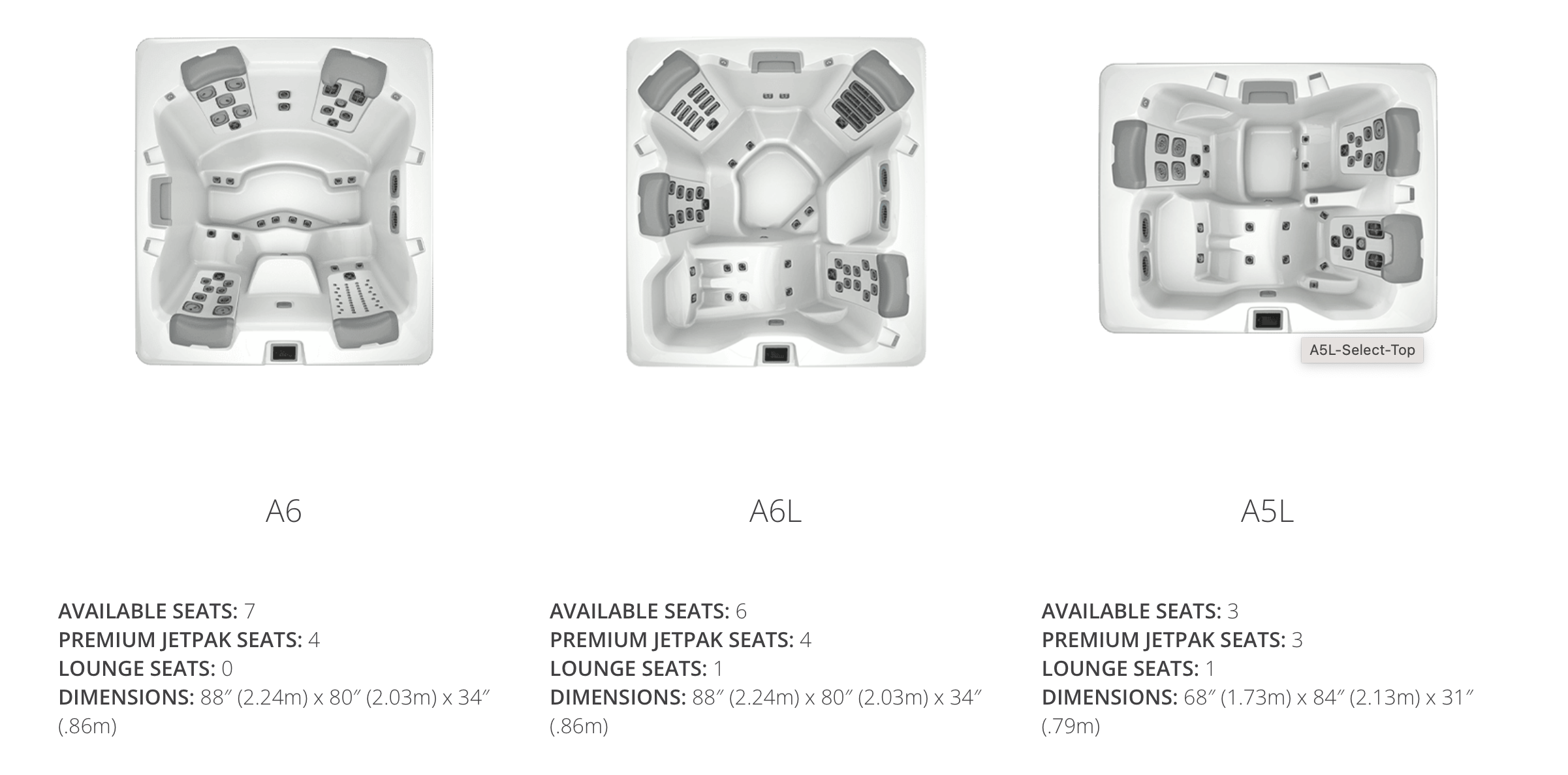 2023 Bullfrog Spas A6L, A6 and A5L