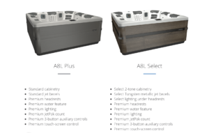 Bullfrog Spas A-Series A8L Plus and A8L Select