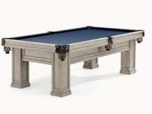 Brunswick Oakland II Pool Table in Rustic Grey - 3/4 View