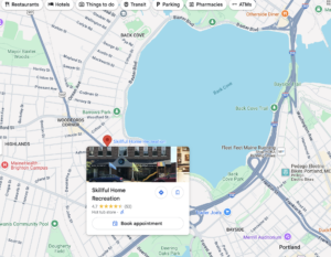 Skillful Home Recreation shown on Google Maps on Forest Avenue in Portland Maine
