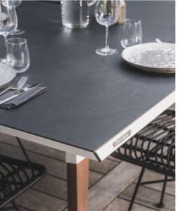 Cornilleau Mid size 7'by4' - Outdoor Origin Ping pong Table convertible - White -Dining Table