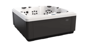 Bullfrog Spas Calm 7L three-quarter view, available at Skillful Home in Portland Maine